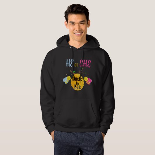 Wer wird es sein Er oder Sie Onkel werden Geschlec Hoodie (Vorne ganz)