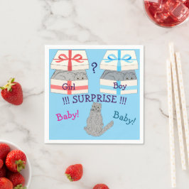 Wer wird geboren überraschen Baby Paper Napkin Serviette