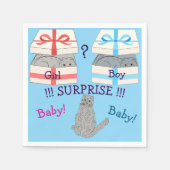 Wer wird geboren überraschen Baby Paper Napkin Serviette (Vorderseite)