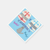 Wer wird geboren überraschen Baby Paper Napkin Serviette (Ecke)