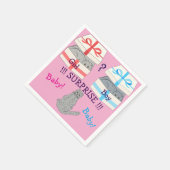 Wer wird geboren überraschen Baby Paper Napkin Serviette (Ecke)