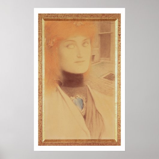 Wer wird mich liefern? (Farbstift auf Papier) Poster (Vorne)