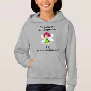 "Wer wird mich stoppen?" Mädchen (grau) Hoodie