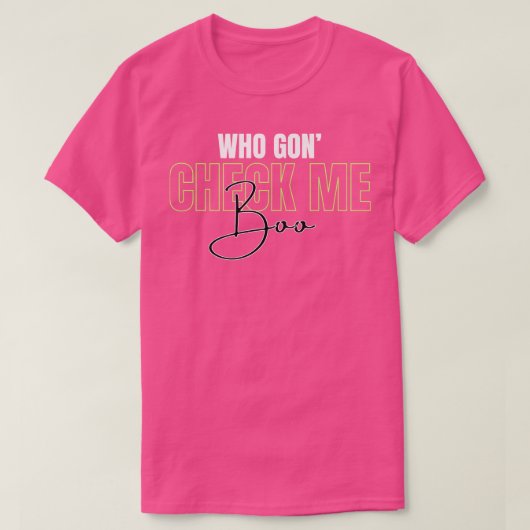 Wer wird mich überprüfen Boo TShirt (Design vorne)