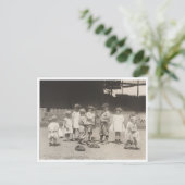 Wer wird zuerst baden? postkarte (Stehend Vorderseite)