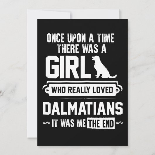 Wer wirklich liebte Dalmatiner Dankeskarte (Vorderseite)