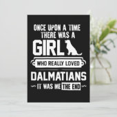 Wer wirklich liebte Dalmatiner Dankeskarte (Stehend Vorderseite)