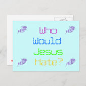 Wer würde Jesus hassen? Postkarte (Vorne/Hinten)