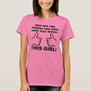 Wer zwei Daumen hoch hat Personalisiertes lustiges T-Shirt