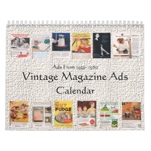 Werbe-Anzeigen-Kalender für alte Zeitschriften Kalender