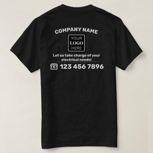 Werbe-Bekleidung Modernes Geschäft-Logo   T-Shirt (Design Rückseite)