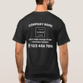 Werbe-Bekleidung Modernes Geschäft-Logo   T-Shirt (Rückseite)