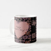 Werbe-Blumenherz Frohen Muttertag Kaffeetasse (Vorderseite Links)