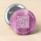 Werbe Geschäft QR Code PInk Pin Button