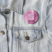 Werbe Geschäft QR Code PInk Pin Button (Beispiel)
