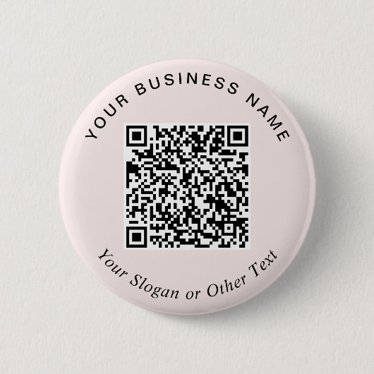 Werbe-Geschäft Rosa QR-Code-Anstecknadel Button (Vorderseite)