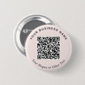 Werbe-Geschäft Rosa QR-Code-Anstecknadel Button (Vorne & Hinten)