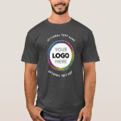 Werbe Geschäft T-Shirt - Logo und Text (Vorderseite)