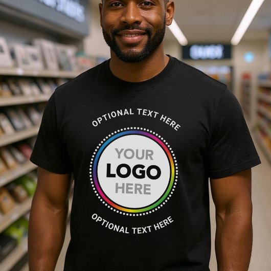 Werbe Geschäft T-Shirt - Logo und Text