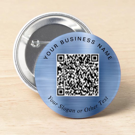 Werbe-Geschäfts-QR-Code Blaue Stecknadel Button