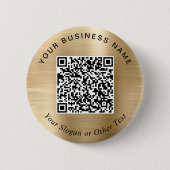 Werbe-Geschäfts-QR-Code Gold-Pin Button (Vorderseite)