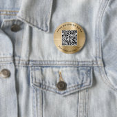 Werbe-Geschäfts-QR-Code Gold-Pin Button (Beispiel)