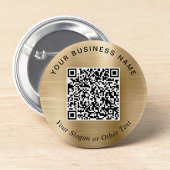 Werbe-Geschäfts-QR-Code Gold-Pin Button