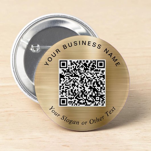 Werbe-Geschäfts-QR-Code Gold-Pin Button