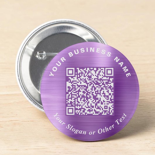 Werbe-Geschäfts-QR-Code Lila Pin Button