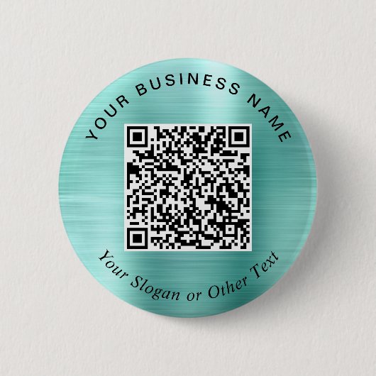 Werbe-Geschäfts-QR-Code Mintgrüne Nadel Button (Vorderseite)