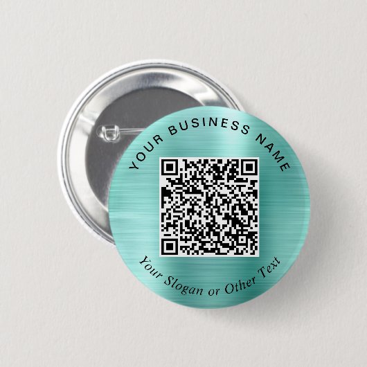 Werbe-Geschäfts-QR-Code Mintgrüne Nadel Button (Vorne & Hinten)