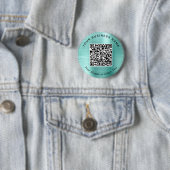 Werbe-Geschäfts-QR-Code Mintgrüne Nadel Button (Beispiel)