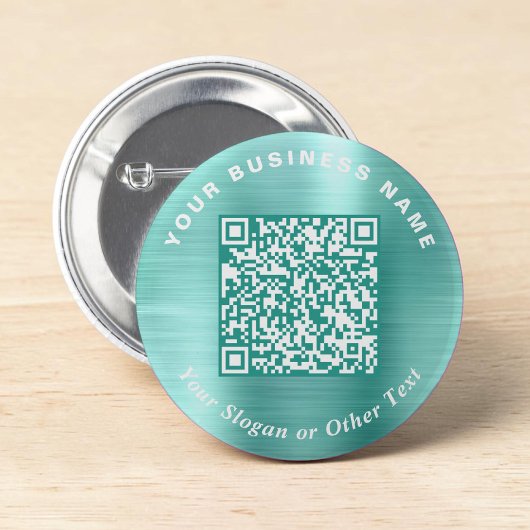 Werbe-Geschäfts-QR-Code Mintgrüne Stecknadel Button