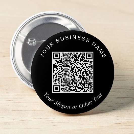 Werbe-Geschäfts-QR-Code-Schwarzer Pin Button