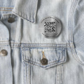 Werbe-Geschäfts-QR-Code-Silberbrosche Button (Beispiel)