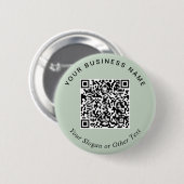 Werbe-Geschäfts-Sage-Grün-QR-Code-Anstecknadel Button (Vorne & Hinten)