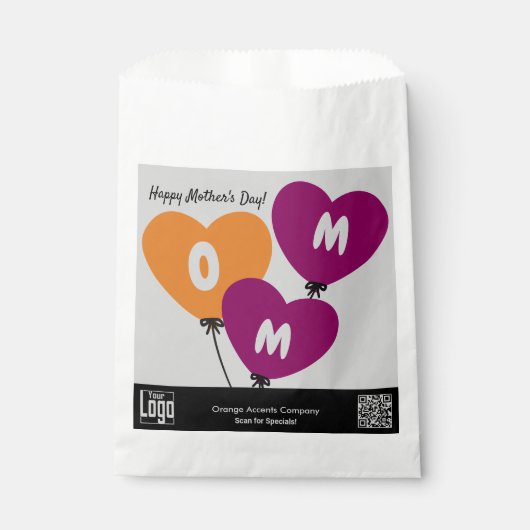Werbe-Herz-Ballons glücklich Muttertag Geschenktütchen (Vorderseite)
