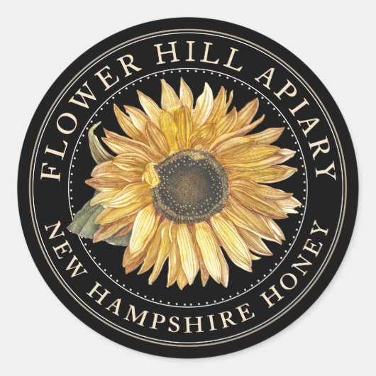 Werbe-Honig-Jar-Siegel oder -Gastgeschenk Runder Aufkleber (Vorderseite)