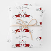 Werbe ich mein Valentine Dackel Wrapping Paper Geschenkpapier Set (Beispiel)