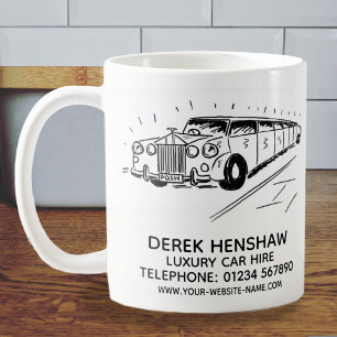 Werbe-Kaffeetasse für Luxusauto-Vermietung Kaffeetasse