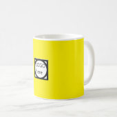 Werbe-Kaffeetasse mit Ihrem LOGO! Gelb Kaffeetasse (VorderseiteRechts)