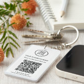 Werbe-Logo-QR-Code Schlüsselanhänger (Vorderseite rechts)