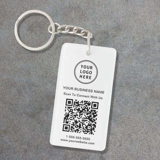 Werbe-Logo-QR-Code Schlüsselanhänger