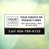 Werbe-Logo-Schwarz-weißer Geschäftsservice Fensteraufkleber (Blatt 3)