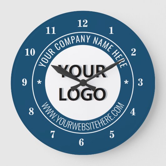Werbe-Logo und Text Marken-Uhr Große Wanduhr (Vorderseite)