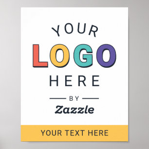 Werbe-Logo und Text Poster