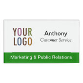 Werbe-Magnetname-Tag mit Firmenlogo Namenschild (Vorderseite)