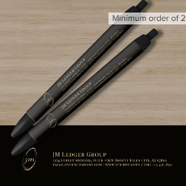 Werbe-Pen mit benutzerdefiniertem Black Gold Pen Kugelschreiber