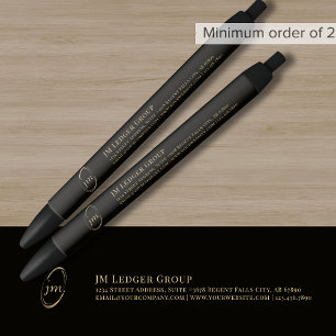 Werbe-Pen mit benutzerdefiniertem Black Gold Pen Kugelschreiber