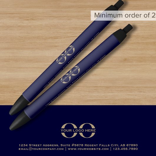 Werbe-Pen mit Logo für den Navy Blue Gold Award Kugelschreiber
